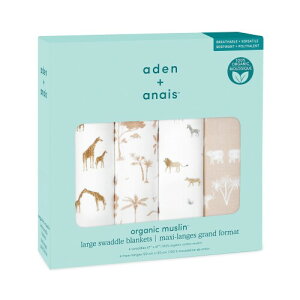 aden + anais(�G�C�f���A���h�A�l�C) ������� 4���Z�b�g safari dreams 120x120cm ���X�����R�b�g�� �I�[�K�j�b�N �X���h�� �V���� �鋃���΍� �K�[�[ �Ԃ���� �o�Y�j�� �x�r�[�M�t�gSWADABASWO40008