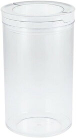 青芳 CASUAL PRODUCT ナイスタッチキャニスター ラウンド 1000ml 578915 フタが開けやすい キッチン収納