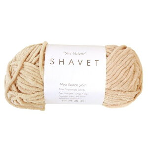 Knit Wit �؍��t���[�X�҂ݎ� Shy Velvet (SHAVET -�V���x�b�g-) ��100g ���F4�ʓ� �x�[�W�� KNW-SVP16