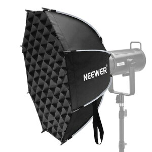 NEEWER 65cm ���p�`�\�t�g�{�b�N�X �I�N�^�S�� Bowens�}�E���g �N�C�b�N�Z�b�g�A�b�v �܂肽���� �f�B�t���[�U�[/�O���b�h/�o�b�O�t �p���{���\�t�g�{�b�N�X �R���p�`�u�� Aputure 120d Godox SL60w