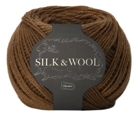 オリムパス 製絲 手編み 毛糸 並太 SILK&WOOL COL. 6 ブラウン 系 約 50g 205m 6玉セット