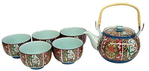 ���� ������� : �ьÈɖ��� �y�r���� �Z�b�g Japanese Tea set(Tea pot x1pcs/Cup x5pcs) Porcelain/Size(cm) 16.5x12.5x10, ��9x5.5/No:375708