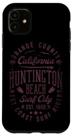 iPhone 11 ハンティントン ビーチ サーフシティ オレンジ カウンティ カリフォルニア ヴィンテージ スマホケース