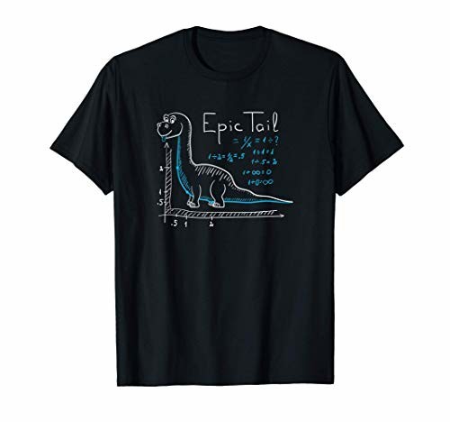 エピックテール 恐竜の数学 完売 ロングテールのグラフ Tシャツ NEW ARRIVAL