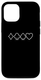 iPhone 15 Pro Texas Hold'em Poker Four Suits s Hearts Club Spades スマホケース
