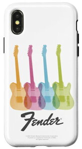 Fender Multicolor Rainbow Stratocaster Rock Guitars �X�}�z�P�[�X iPhone X/XS �p
