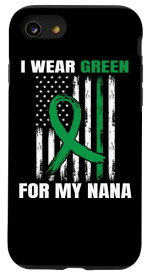 iPhone SE (2020) / 7 / 8 Green Nana Cerebral Palsy Awareness アメリカ国旗グラフィック スマホケース