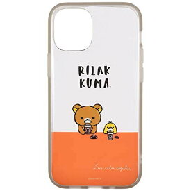 グルマンディーズ リラックマ IIIIfit Clear iPhone12 mini(5.4インチ)対応ケース リラックマ GRC-248A, オレンジ