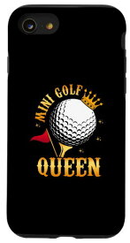 iPhone SE (2020) / 7 / 8 ミニゴルフクイーン ゴルフプレーヤー ゴルフボール ドライバーパター スマホケース