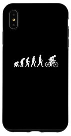 iPhone XS Max 人類の進化 ネタ 自転車好き ロードバイク クロスバイク サイクリング サプライズ プレゼント おもしろ 自転車 スマホケース