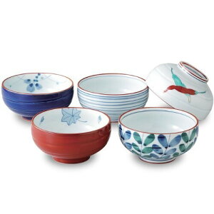 ���� ������� : �L�c�� �H��ɍʂ��Y����� ���R�G�ς� ���D�ݘq �Z�b�g Japanese Bowl x5pcs set Porcelain/Size(cm) ��11.7x5.8/No:156246