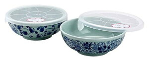 ���� ������� : �ԋl�E���O���� �y�A�m�����b�v���� Japanese Pair Bowl Food storage Container with Lid plastic Cover Porcelain/Size(cm) ��13.8x5.2/No:721086