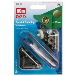 �v����(Prym) �X�i�b�v�{�^�� Sport & Camping �L�b�g�t [�t�@�C]15mm 10�g�� �A���e�B�[�N�^�J 390199