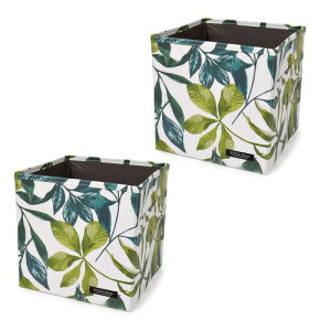 �X�^�C���f�R�[��(STYLE Decor) �t�@�u���b�N�{�b�N�X S�T�C�Y (26cm×26cm×26cm) 2�Z�b�g �{�^�j�J�����[�t ���[�{�b�N�X ������� W4200802