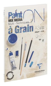 Clairefontaine �N���[���t�H���e�[�k �y�C���g�I�� A3 �p�b�h with Grain 20�� 250g/m2 �~�b�N�X���f�B�A�y�[�p�[ PEFC�F�؎擾 �A�V�b�h�t���[ ISO9706� ���� ���� �p�X�e�� �A�N���� �C���N ���M