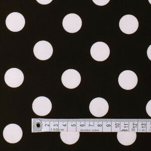 COLORFUL TEXTILE MARKET polkadotlarge�ibroadcloth�Eblack�j �u���[�h���n 112cmx100cm D0090210