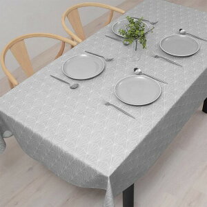 �X�^�C���f�R�[��(STYLE Decor) �e�[�u���N���X ��100% ������� �����` �k�� 142×210cm �X�^���_�[�h �O���[ �V���v�� ���C�� W4701220