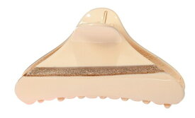 Caravan Caravan hand decorated tri angle har claw in chic cream & silver hilites by made in france