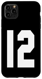 iPhone 11 Pro Max # 12 チーム スポーツ ジャージー フロント & バック ナンバー プレイヤー ファン スマホケース