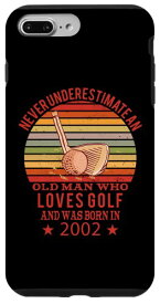iPhone 7 Plus/8 Plus ゴルファー ゴルフプレイヤー ビンテージ 2002 誕生日 ゴルフボール ゴルフ スマホケース