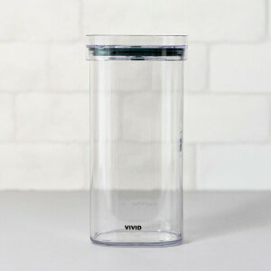ONE�ESTEP(�����X�e�b�v) �^��e�� 1500ml VIVID PLUS �_�[�N�O���[�� ��10.6cm×���s��10.6cm×����22.05cm ���� �H�� �ۑ��e�� �d�q�����W �H��@�Ή� �X�^�b�L���O �N�x������ ���C �_�� �j�I�C �R��