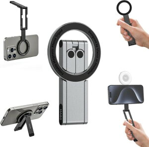 Ulanzi MA60 �X�}�z�O�r/MagSafe�Ή� ���ʃ}�O�l�b�g�� �A���~�� ���^�y�� �܂肽���ݎ� �����^�ѕ֗� ���B��_ �B�e ����ӏ܂ɍœK Android/iPhone�Ή� �V���o�[