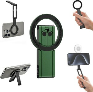 Ulanzi MA60 �X�}�z�O�r/MagSafe�Ή� ���ʃ}�O�l�b�g�� �A���~�� ���^�y�� �܂肽���ݎ� �����^�ѕ֗� ���B��_ �B�e ����ӏ܂ɍœK Android/iPhone�Ή� �O���[��