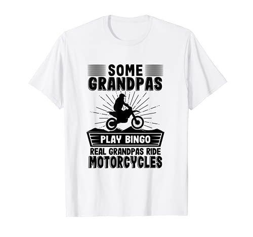 Some Grandpas Play Bingo Real 新生活 Motorcycles Ride 在庫一掃 Tシャツ