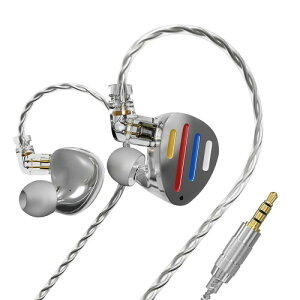 Hifi Kingdom ND-X12�n�C�u���b�h�^(1DD+5BA)�L���C���C���[���j�^�[Silver No Mic
