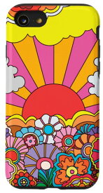 iPhone SE (2020) / 7 / 8 ヒッピーフラワー 太陽 自然 サイケデリック トリッピー 美的 電話 スマホケース
