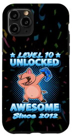iPhone 11 Pro Level 10 Unlocked Gamers Born 2012 ダビングピッグ 10歳の誕生日 スマホケース