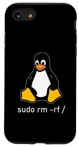 �^�b�N�XLinux�y���M��-sudorm-rf/�R���s���[�^�[�T�C�G���X�R���s���[�^�[ Tux Linux �X�}�z�P�[�X iPhone SE (2020) / 7 / 8 �p