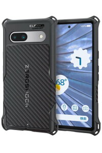 �G���R�� Google Pixel 7a �P�[�X �ϏՌ� ZEROSHOCK �l�p�G�A�[�N�b�V���� �n�j�J���\�� �X�g���b�v�z�[���t�� (����₷���O���b�v�e�N�X�`���[) �u���b�N PMWP231ZEROGBK