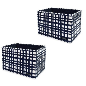 �X�^�C���f�R�[��(STYLE Decor) �t�@�u���b�N�{�b�N�X M�T�C�Y (25cm×38cm×25cm) 2�Z�b�g �C���f�B�S�`�F�b�N ���[�{�b�N�X ������� W4302502