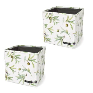 �X�^�C���f�R�[��(STYLE Decor) �t�@�u���b�N�{�b�N�X S�T�C�Y (26cm×26cm×26cm) 2�Z�b�g �I���[�u�c���[ ���[�{�b�N�X ������� W4201902