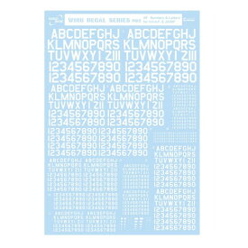 サンコーマーク工業 M02 45度 Numbers&Letters 白 13.5×19.5cm レプトジーダ WING DECAL SERIES WM-05