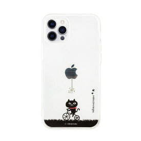 (ネコマンジュウ公式ライセンス品) abbi FRIENDS 2020 iPhone (6.1インチ)猫 ケース クリア ( ねこ 黒猫 動物 アニマル ソフト 透明 密着痕防止 TPU Qi充電 ワイヤレス充電 iPhone 12 Pro カバー) ネコマ