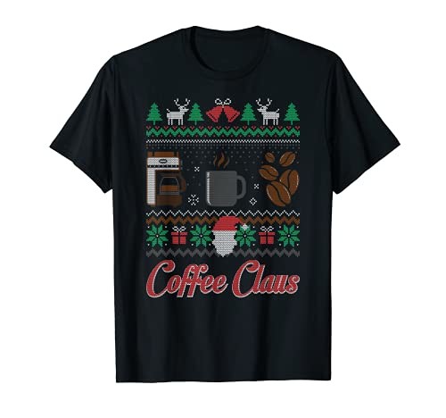 Barista Santa Claus Coffee 予約販売 Lover Tシャツ Christmas 今季も再入荷 Sweater Ugly