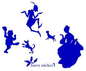 HARRY STICKER ウォールステッカー 貼ってはがせる 転写式 パーティーの夜 (party nite) ネイビーブルー L 約45×100cm