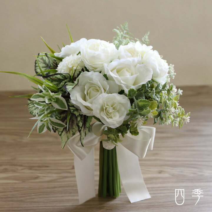 偉大な ブーケ 造花 クラッチブーケ ローズ 巻きバラ ホワイト ウェディング 結婚式 海外挙式 前撮りb 0199 Iskisita Com Br