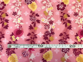 パッチワーク 生地 ハワイアン キャシーマム プリント布 ウアラニ PINK：数量1＝10cm