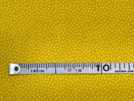 パッチワーク 生地 USAコットン 細かいドット柄 黄色 ：数量1＝10cm