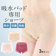3枚セット 失禁ショーツ 女性用 尿漏れパンツ 吸水 防水 失禁パンツ 5cc おしゃれ かわいい 締め付けない…
