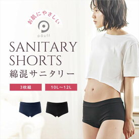 【全品P2倍☆お買い物マラソン♪4/27 09:59まで】 3枚セット サニタリーショーツ 敏感肌 お肌に優しい 生理用ショーツ 生理パンツ ボクサー ボクサーパンツ 一分丈 昼用 夜用 無地 羽つきナプキン 羽根付きナプキン 羽付きナプキン 羽つき対応 ウイング