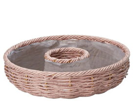 【バスケット】友膳　ガンセトリース SP　ピンクKM722《送料込み》リング形のバスケットプランター　ナチュラル可愛い！かご寄せ植えに映えるリングバスケット鉢　他の商品と同送の場合は追加送料がかかる場合がございます。店舗からのメールをご確認ください。