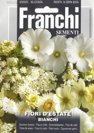 【イタリアの花の種】FRANCHI社　 サマーフラワーズ 《白色》 FIORI D'ESTATE-Bianchi[322/6] FRANCHI　 ホワイトガーデンにぜひおすすめです。