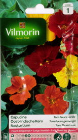【フランスの草花の種】Vilmorin社　ナスタチューム　Tom Pouce variee 【固定種】V-118　無農薬で栽培して食用として・・・