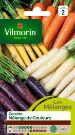 【フランスの野菜の種】 Vilmorin社　4色のカラフルキャロット・Melange de Couleurs[623]