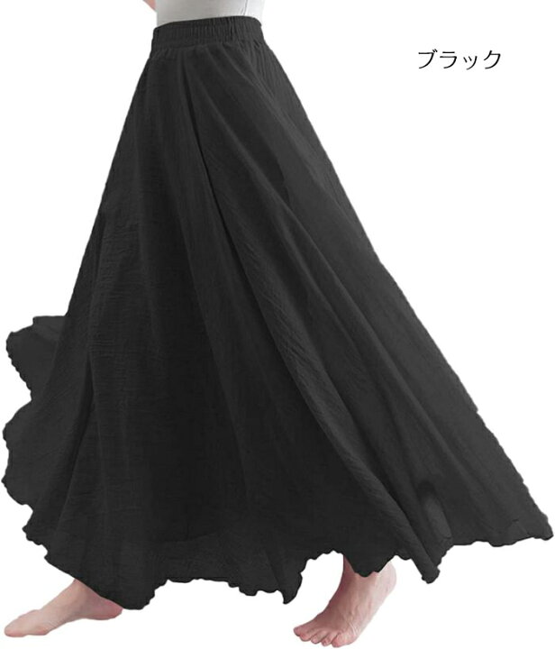 楽天市場】フレアスカート ミモレ丈 ロング丈 リネン スカート 麻  
