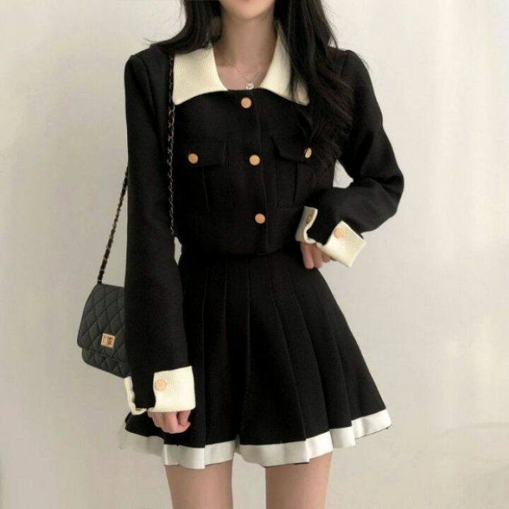 楽天市場】韓国ファッション セットアップ レディース 配色カラー  